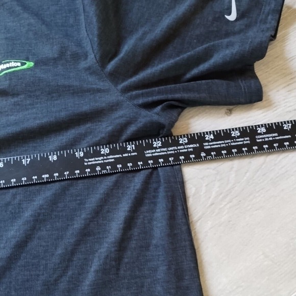 North American Plastics Polo L Nike Golf Dri Fit Shirt Black White Swoosh - Picture 6 of 8